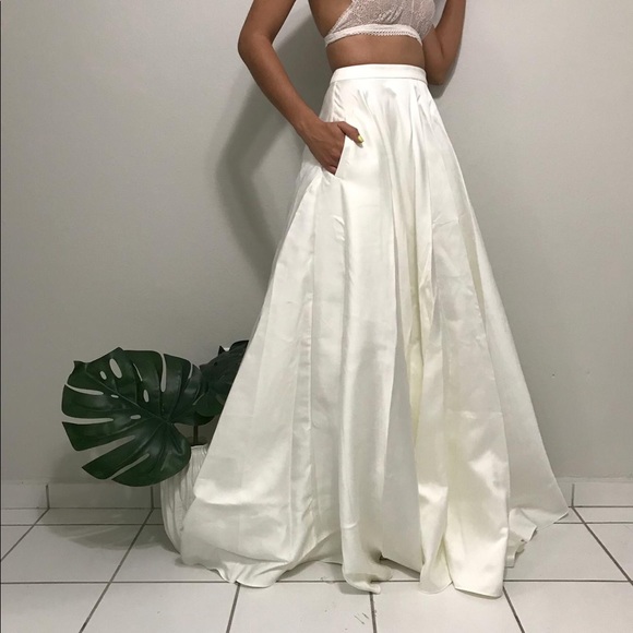 white ball gown skirt